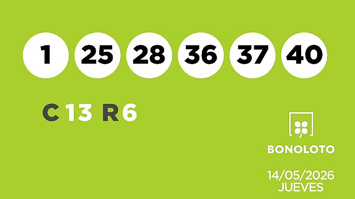 SELAE - Sorteo de la Lotería Bonoloto del 14/05/2026