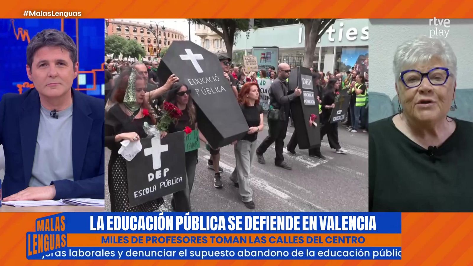 La educación pública se defiende en Valencia - Malas lenguas | Ver