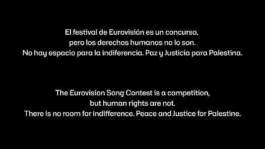 El mensaje de RTVE, antes de Eurovisi�n: "Es un concurso, los derechos humanos no lo son. No hay espacio para la indiferencia"