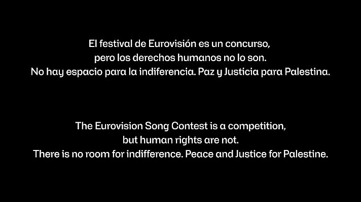 El mensaje de RTVE, antes de Eurovisi�n: "Es un concurso, los derechos humanos no lo son. No hay espacio para la indiferencia"