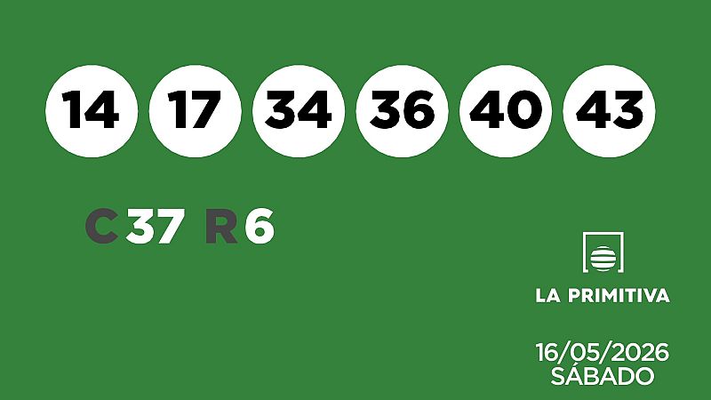 Sorteo de la Lotería Primitiva y Joker del 16/05/2026 - Ver ahora