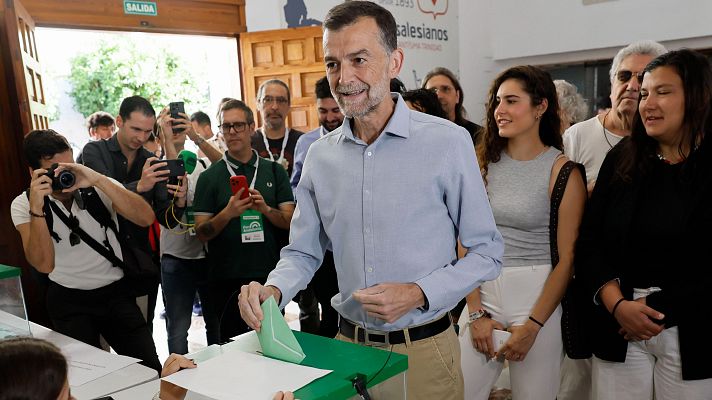 Especiales informativos - Antonio Maíllo (Por Andalucía): "El resultado electoral no cumple con nuestras expectativas ni con el objetivo de echar a Moreno"