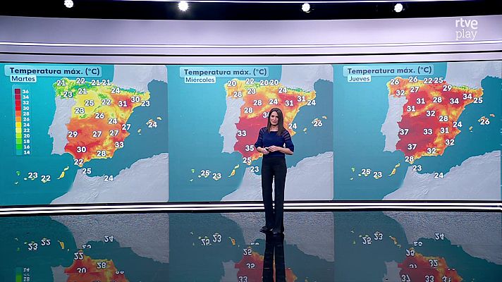 El tiempo - Abundante nubosidad de evolución diurna en la Península con chubascos dispersos