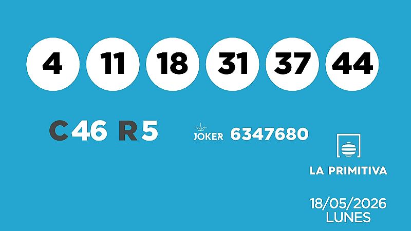 Sorteo de la Lotería Primitiva y Joker del 18/05/2026 - Ver ahora