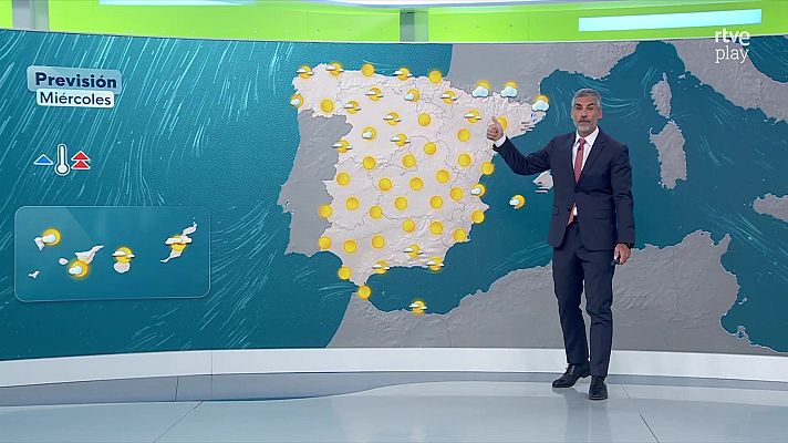 El tiempo - Posibles chubascos localmente fuertes en los Pirineos orientales y zonas aledañas