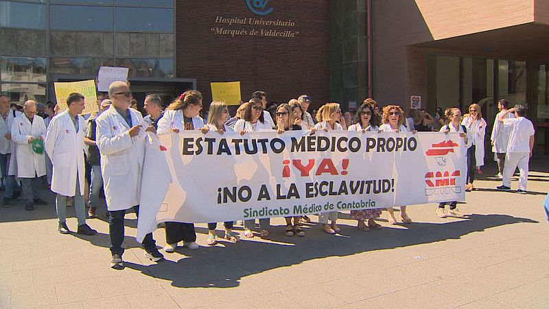 Los médicos salen a la calle para reclamar un estatuto propio - TeleCantabria | Ver
