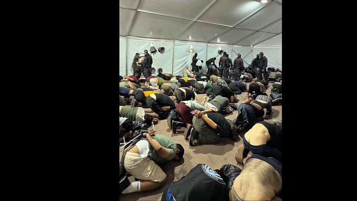 Telediario 1 - Las repercusiones del vídeo de Ben Gvir humillando a activistas de la flotilla