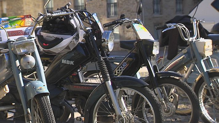 Telexornal - Galicia - Máis de mil quilómetros, de Francia a Santiago, en mobylettes nos anos sesenta