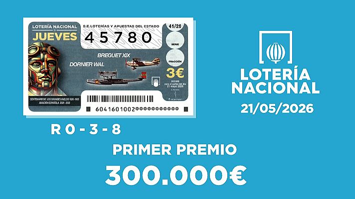 SELAE - Sorteo de la Lotería Nacional del 21/05/2026