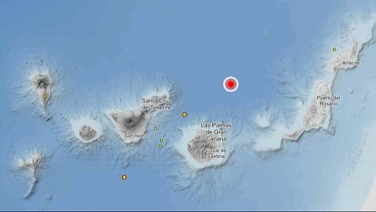Un terremoto de magnitud 4,8 sacude Canarias, el m�s fuerte desde el volc�n de La Palma