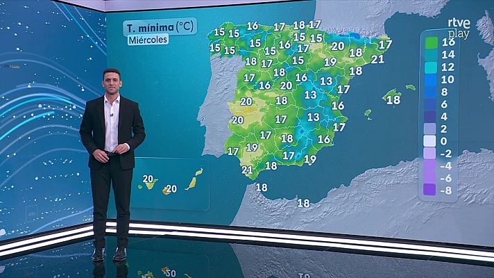El tiempo - Temperaturas con valores elevados para la época en la mayor parte del país