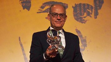 El periodista de TVE Jos� Antonio Guardiola recibe el Premio Cirilo Rodr�guez
