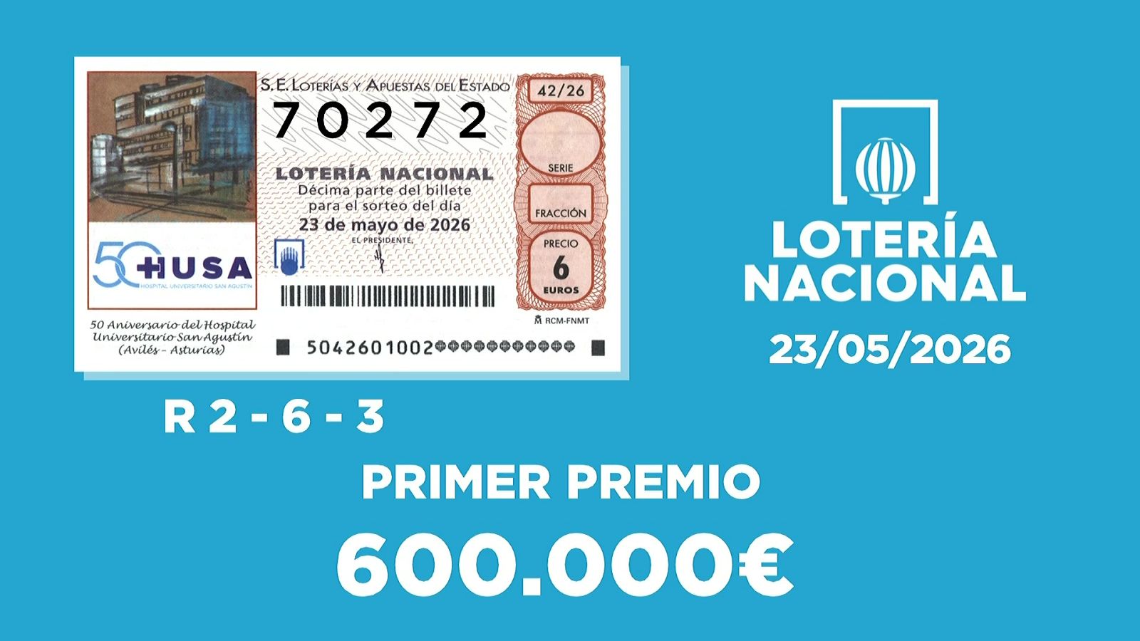 Sorteo de la Lotería Nacional del 23/05/2026 - Ver ahora