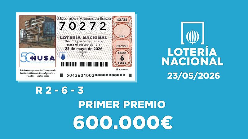 Sorteo de la Lotería Nacional del 23/05/2026 - Ver ahora