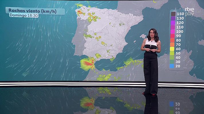 El tiempo - Tormentas, chubascos, granizo y rachas muy fuertes de viento, en el cuadrante noroeste peninsular
