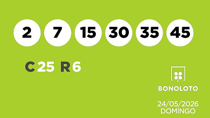 SELAE - Sorteo de la Lotería Bonoloto del 24/05/2026