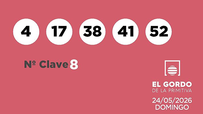 SELAE - Sorteo de la Lotería Gordo de la Primitiva del 24/05/2026