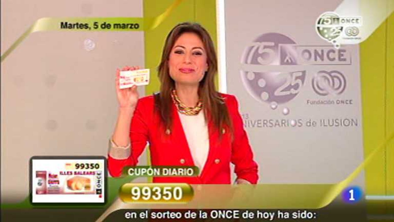 Sorteo ONCE - 05/03/13 - Ver ahora