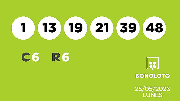SELAE - Sorteo de la Lotería Bonoloto del 25/05/2026