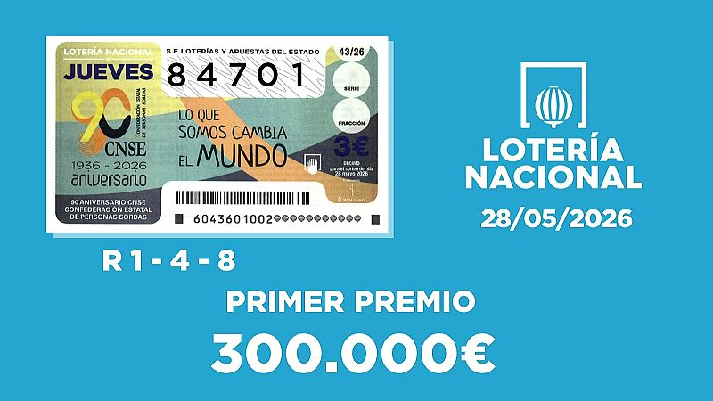 Sorteo de la Lotería Nacional del 28/05/2026 - Ver ahora