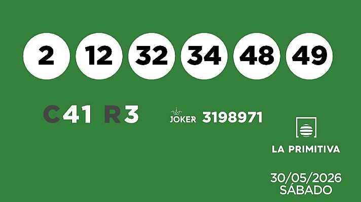 SELAE - Sorteo de la Lotería Primitiva y Joker del 30/05/2026