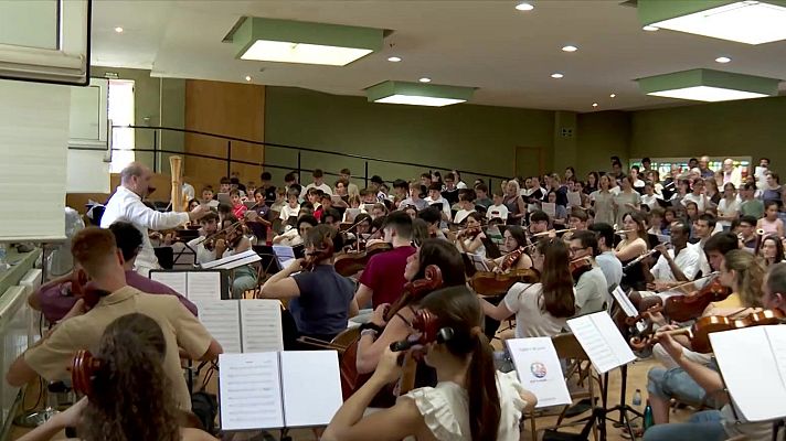 Telediario Fin de Semana - La Orquesta Sinfónica de la JMJ acompañará al papa León XIV en la misa de Cibeles