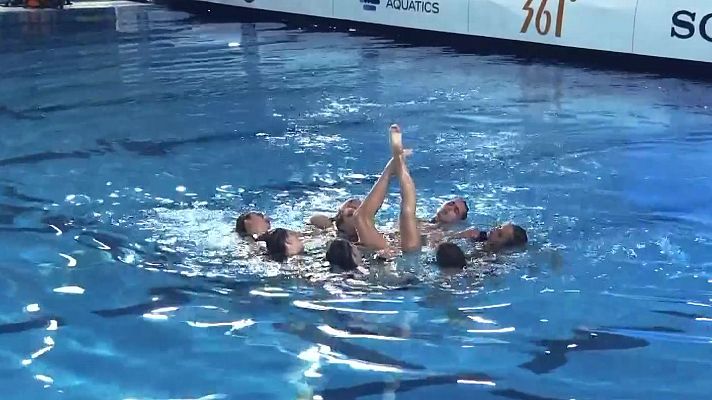 Natación - Copa del Mundo. Ejercicio de España Berghain
