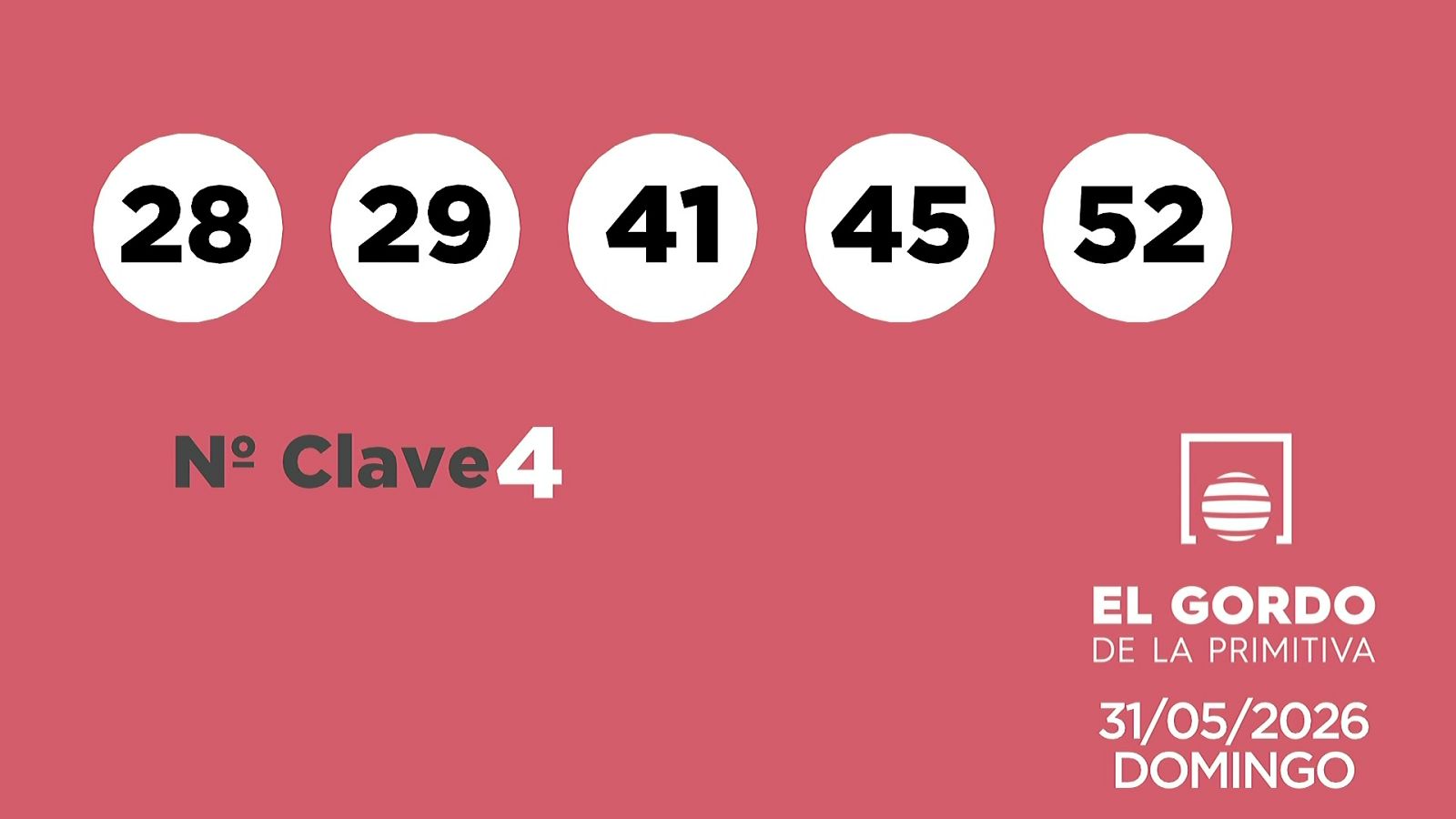 Sorteo de la Lotería Gordo de la Primitiva del 31/05/2026 - Ver ahora