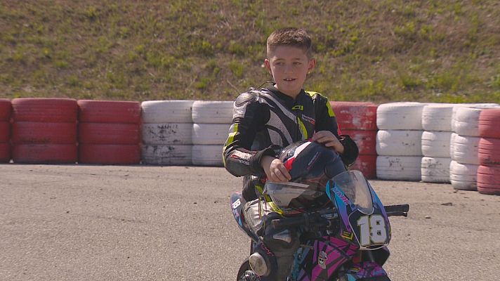  - Marc Seneira, con siete años se ha convertido en una promesa del motociclismo riojano
