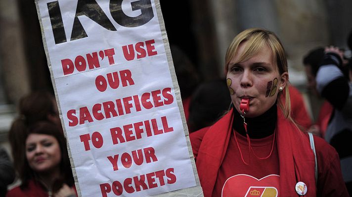 Telediario 1 - El mediador en el conflicto de Iberia propone la salida de 3.141 trabajadores de la empresa