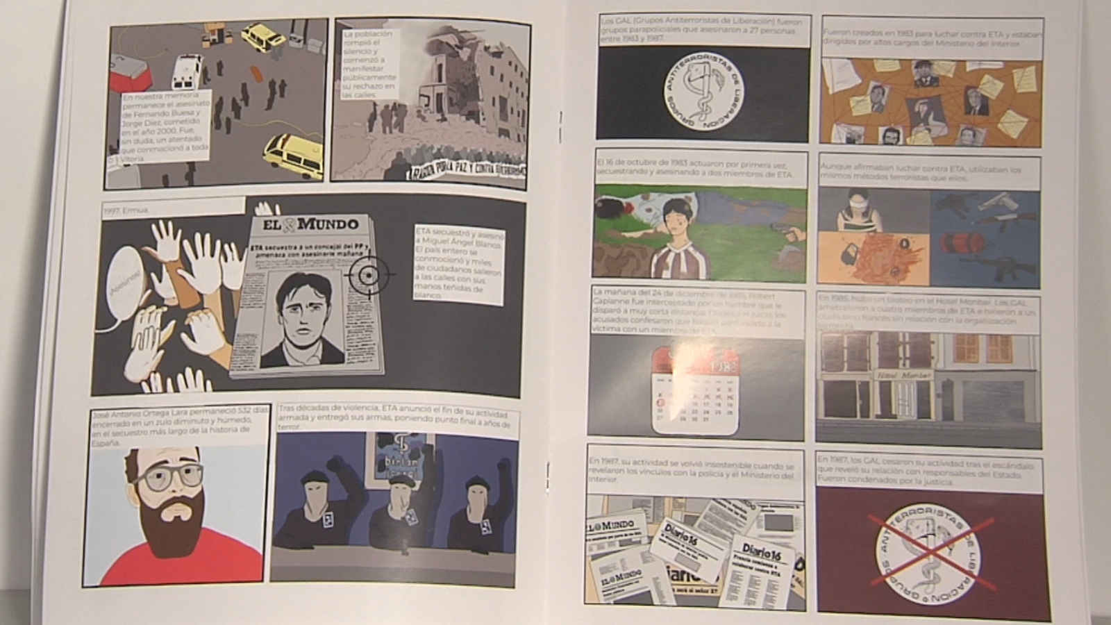 Estudiantes de secundaria de un colegio de Vitoria hacen un cómic sobre el terrorismo | RTVE Play - Ver ahora