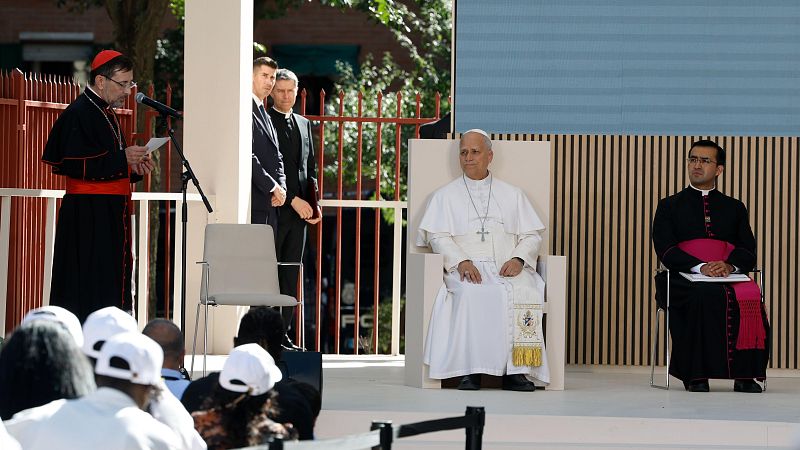 El arzobispo de Madrid da la bienvenida al papa en el CEDIA - Especiales informativos | Ver