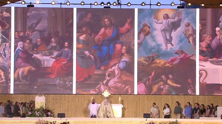 Medio millón de personas en silencio, con el papa, en Madrid.