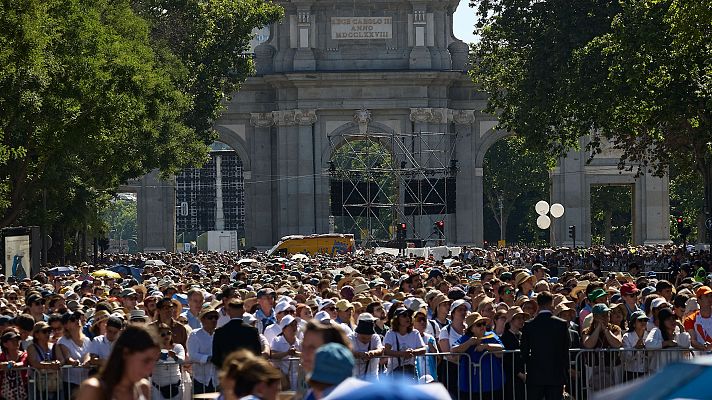 Telediario Fin de Semana - Un grupo de presos asiste a la misa del papa en Madrid