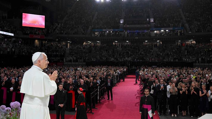 Telediario Fin de Semana - El papa llama al diálogo en un encuentro que reúne a la sociedad civil y la cultura