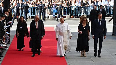 Así ha sido la llegada del papa León XIV al Congreso de los Diputados