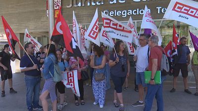 CCOO y CGT se movilizan por la "insostenible" situaci�n antiincendios en Soria