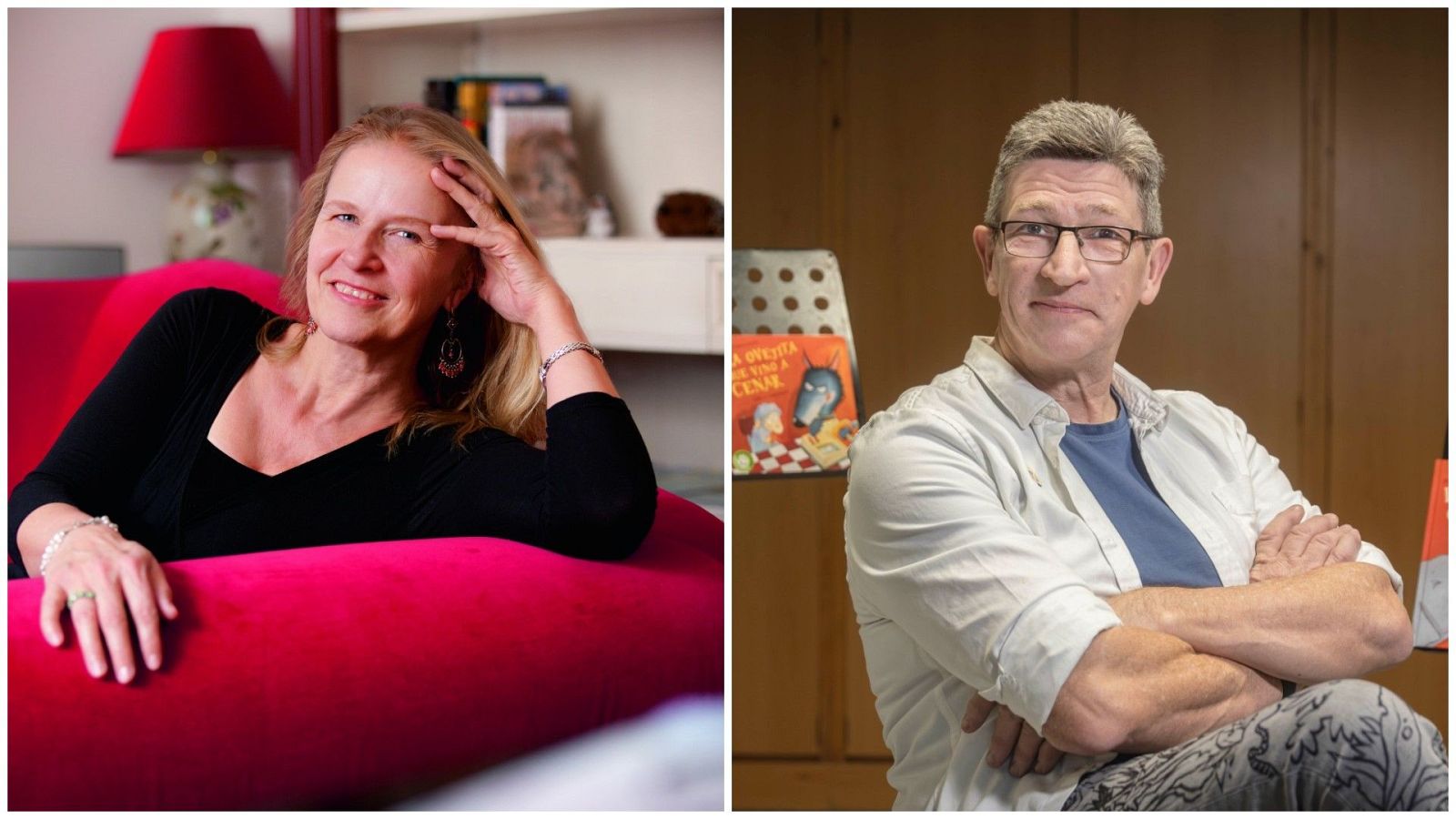 Los escritores Cornelia Funke y Steve Smallman en la Feria del Libro - Telediario 1 | Ver