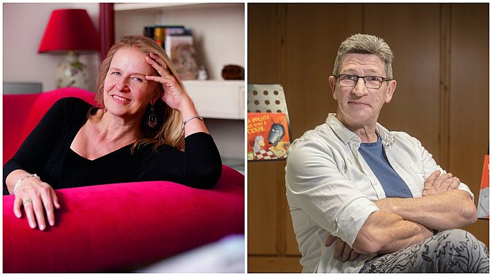 Telediario 1 - Cornelia Funke y Steve Smallman dos estrellas de la literatura infantil y juvenil en la Feria del Libro