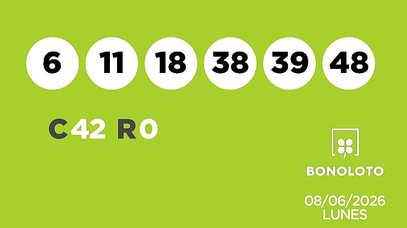 Sorteo de la Lotería Bonoloto del 08/06/2026 - Ver ahora