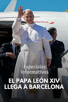 Especiales informativos - Visita del papa León XIV a España: Llegada al Prat y oración en la Catedral de Santa Cruz y Santa Eulalia