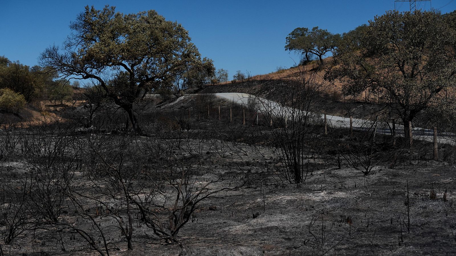 El viento dificulta la extinción del fuego en Villanueva de los Castillejos | Ver