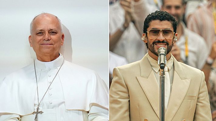 El papa León XIV recibió este lunes a Bad Bunny en una audiencia privada en el Santiago Bernabéu este lunes 8 de junio.