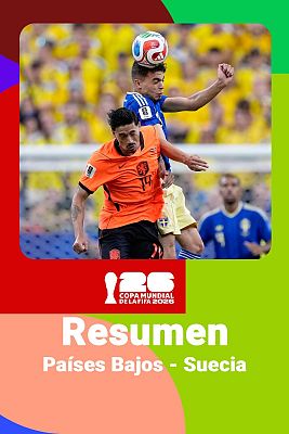 Copa Mundial de la FIFA 2026 - Países Bajos - Suecia: resumen, jugadas y goles del partido del Mundial 2026