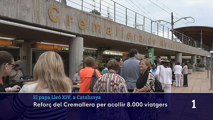 L'Informatiu - El Cremallera de Montserrat es reforça per acollir els fidels i devots del papa