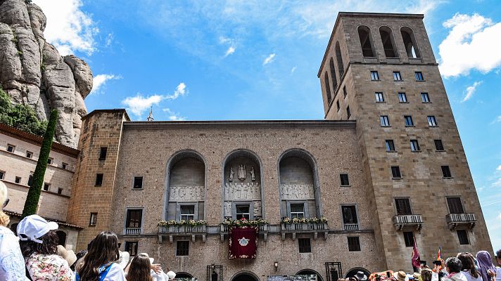 Telediario 1 - El histórico tren cremallera, la única conexión abierta a la Abadía de Montserrat