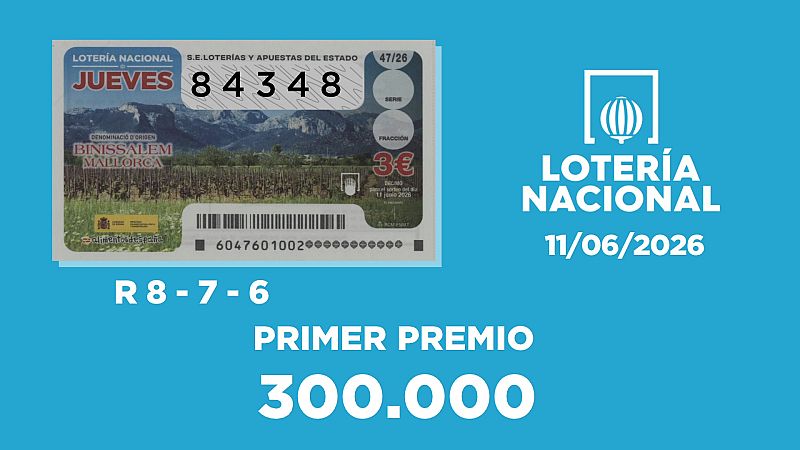 Sorteo de la Lotería Nacional del 11/06/2026 - Ver ahora