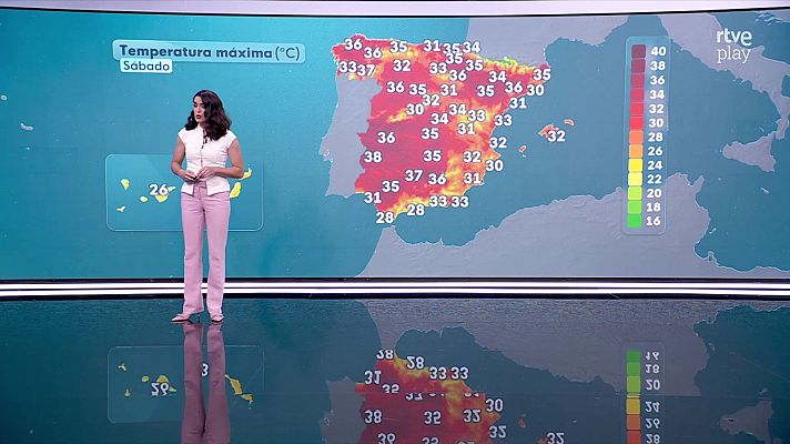 El tiempo - Ascensos notables de las máximas en el Cantábrico y en el alto Ebro