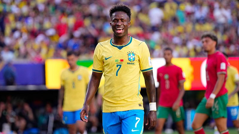 Vini tras marcar ante Marruecos: "contento con mi gol pero triste por el resultado" - Copa Mundial de la FIFA 2026 | Ver