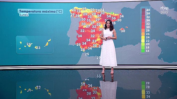 El tiempo - Chubascos y tormentas con rachas de viento muy fuertes y granizo, en mesetas, oeste de Galicia, montañas del interior y Pirineos orientales